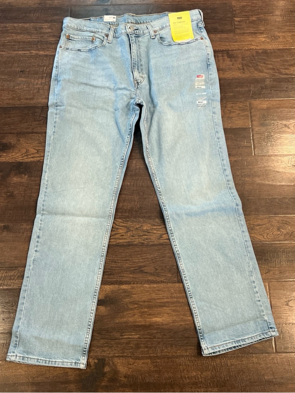 Levi's 514 Straight Fit Jeans Mens 38x32 Blue NWT 33145 Stretch